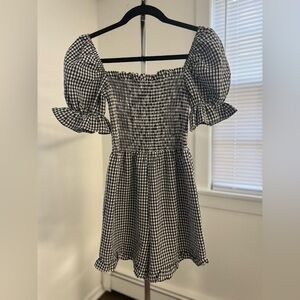 Checkered Romper Small